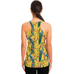 Vintage Watercolor Peacock Print Women's Racerback Tank Top