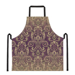Vintage Western Damask Floral Print Apron