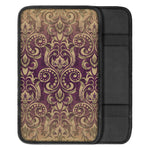 Vintage Western Damask Floral Print Car Center Console Cover