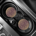 Vintage Western Damask Floral Print Car Coasters