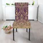 Vintage Western Damask Floral Print Dining Chair Slipcover