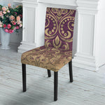 Vintage Western Damask Floral Print Dining Chair Slipcover