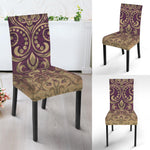 Vintage Western Damask Floral Print Dining Chair Slipcover