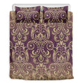 Vintage Western Damask Floral Print Duvet Cover Bedding Set