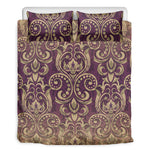 Vintage Western Damask Floral Print Duvet Cover Bedding Set