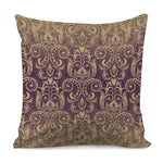 Vintage Western Damask Floral Print Pillow Cover