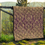 Vintage Western Damask Floral Print Quilt