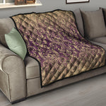 Vintage Western Damask Floral Print Quilt