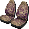 Vintage Western Damask Floral Print Universal Fit Car Seat Covers
