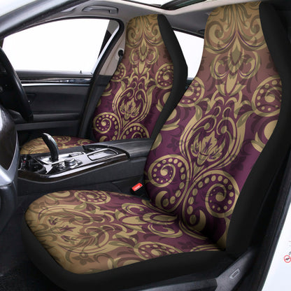 Vintage Western Damask Floral Print Universal Fit Car Seat Covers
