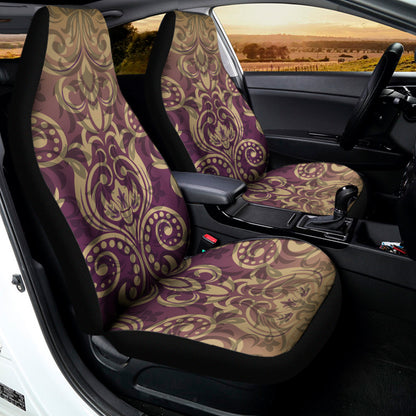 Vintage Western Damask Floral Print Universal Fit Car Seat Covers