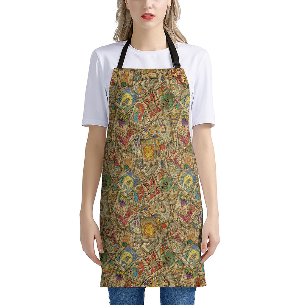 Vintage Wicca Tarot Card Print Apron