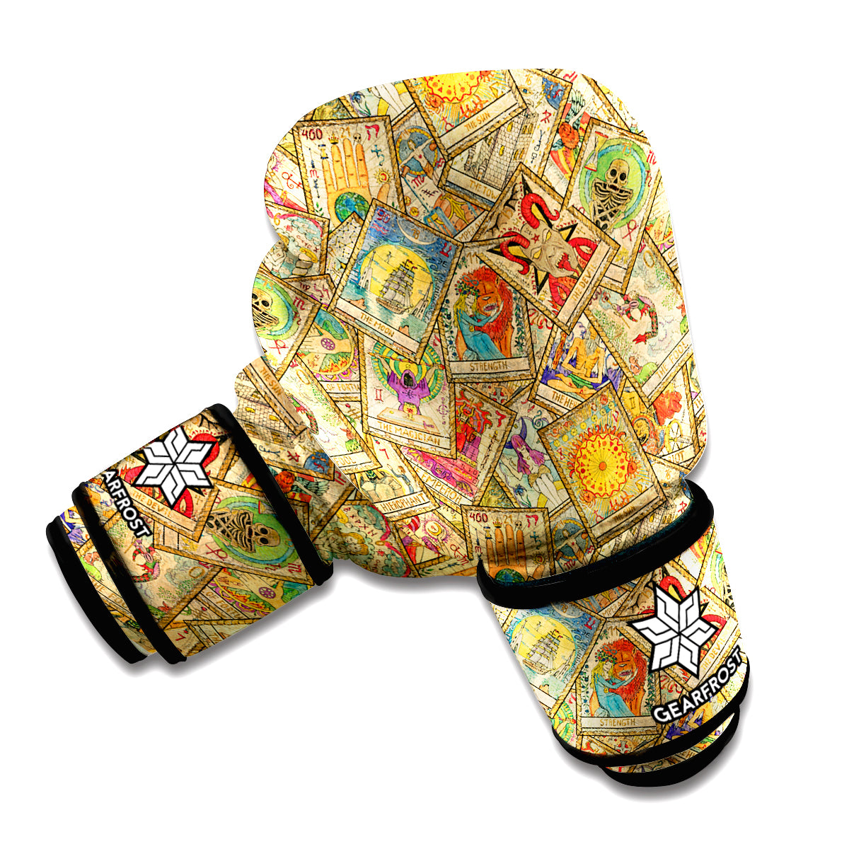 Vintage Wicca Tarot Card Print Boxing Gloves