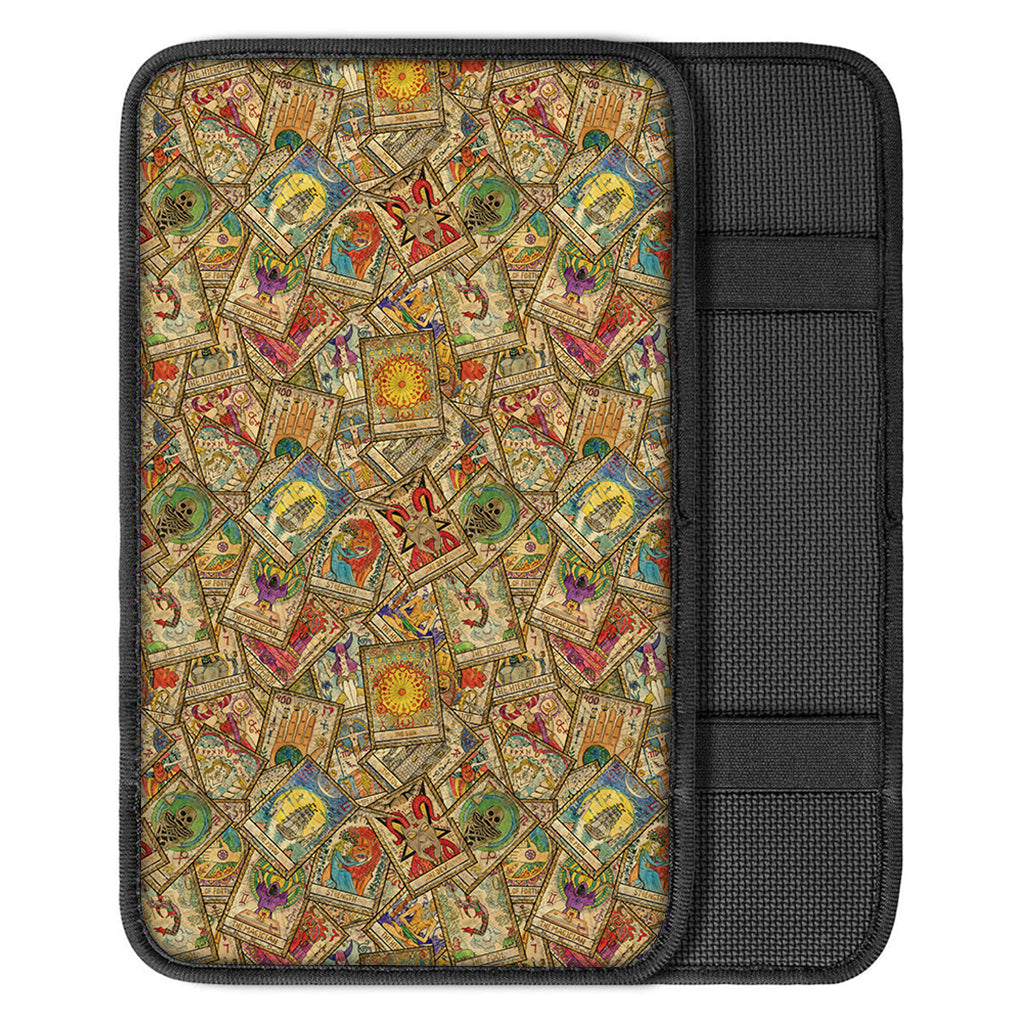 Vintage Wicca Tarot Card Print Car Center Console Cover