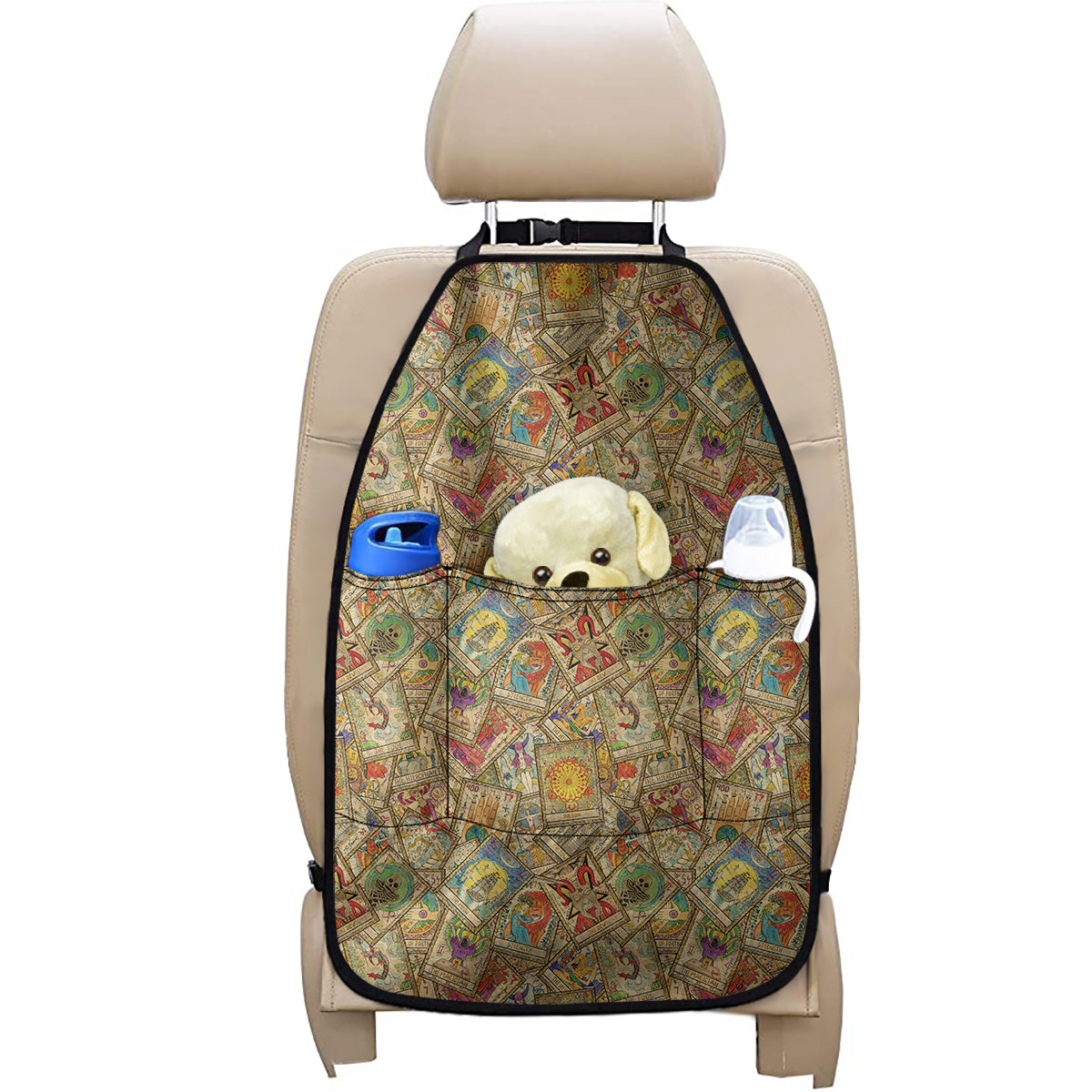 Vintage Wicca Tarot Card Print Car Seat Organizers