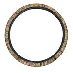 Vintage Wicca Tarot Card Print Car Steering Wheel Cover