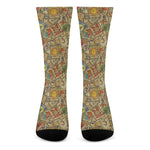 Vintage Wicca Tarot Card Print Crew Socks