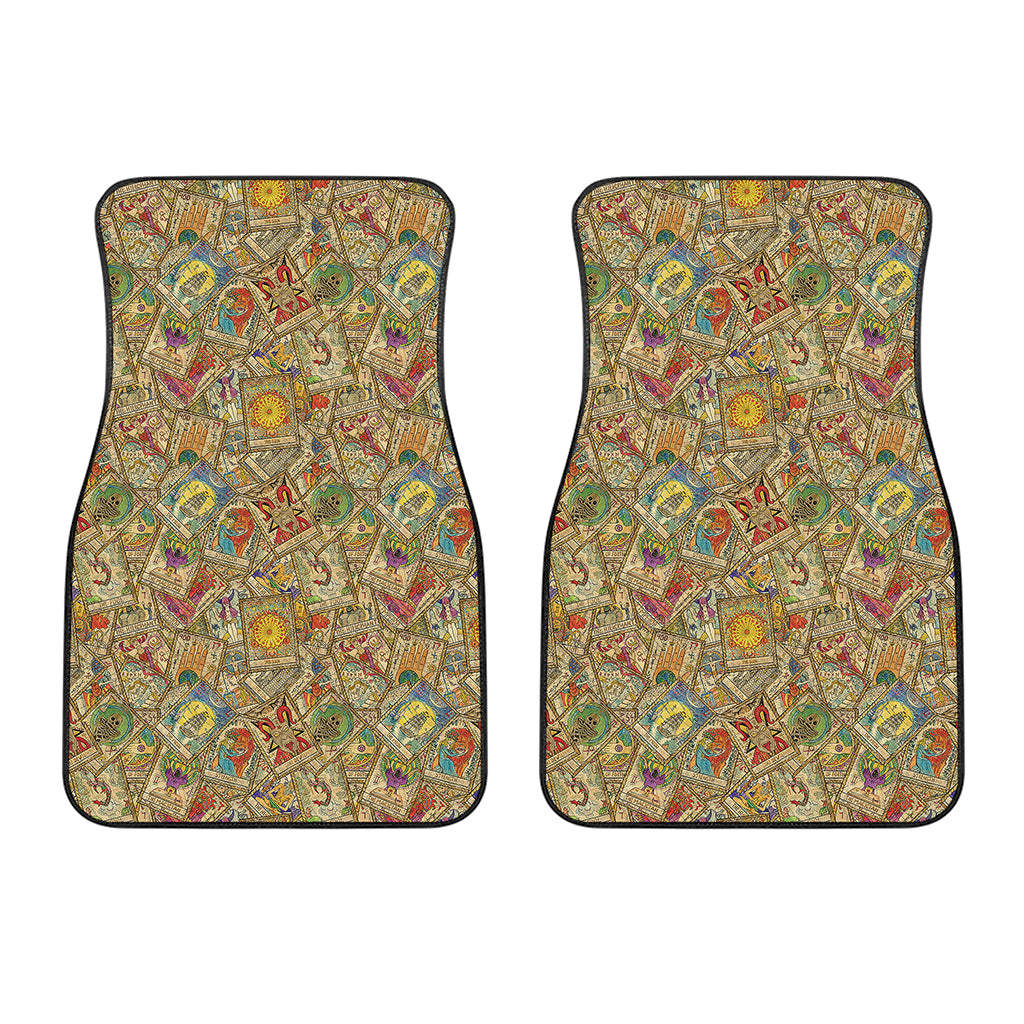 Vintage Wicca Tarot Card Print Front Car Floor Mats