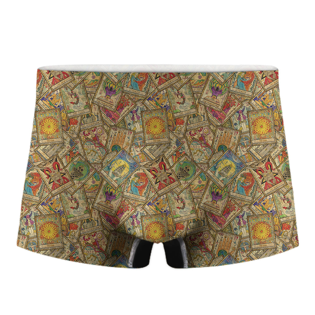 Vintage Wicca Tarot Card Print Men's Boxer Briefs