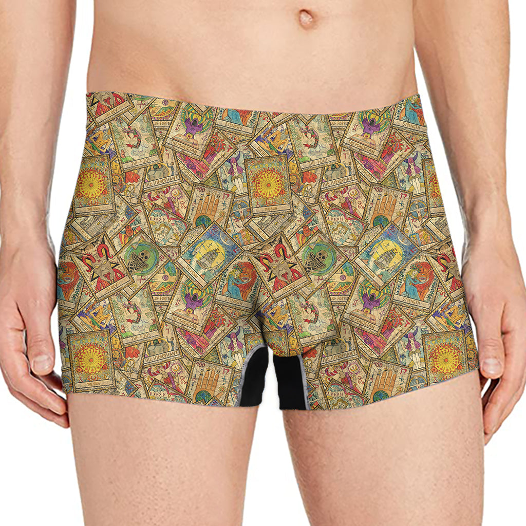 Vintage Wicca Tarot Card Print Men's Boxer Briefs