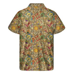 Vintage Wicca Tarot Card Print Men's Short Sleeve Shirt