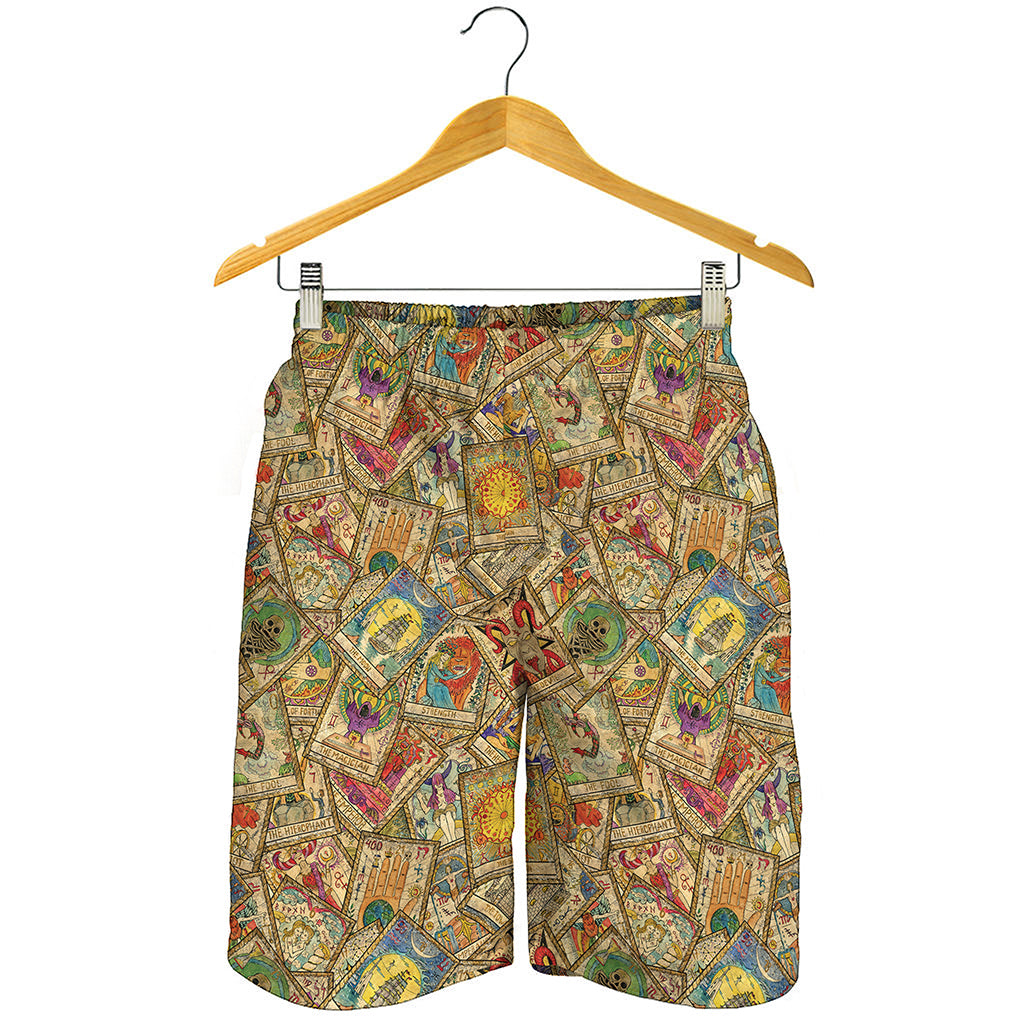 Vintage Wicca Tarot Card Print Men's Shorts