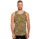Vintage Wicca Tarot Card Print Men's Tank Top