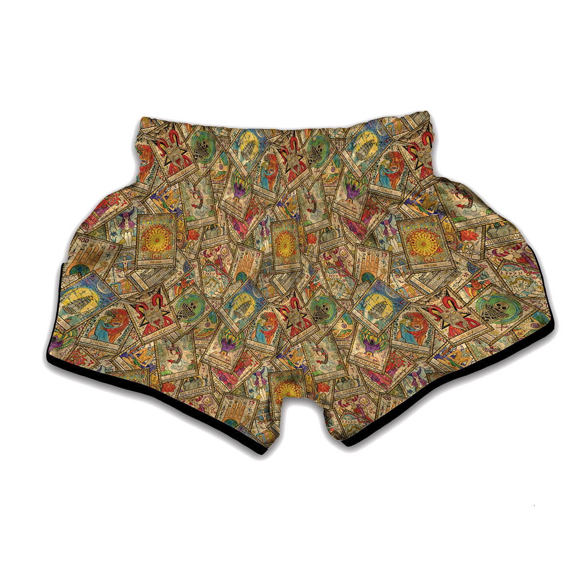 Vintage Wicca Tarot Card Print Muay Thai Boxing Shorts