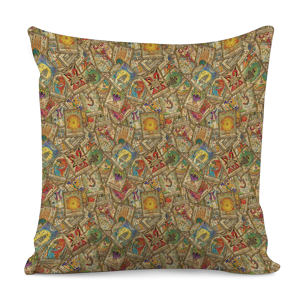 Vintage Wicca Tarot Card Print Pillow Cover