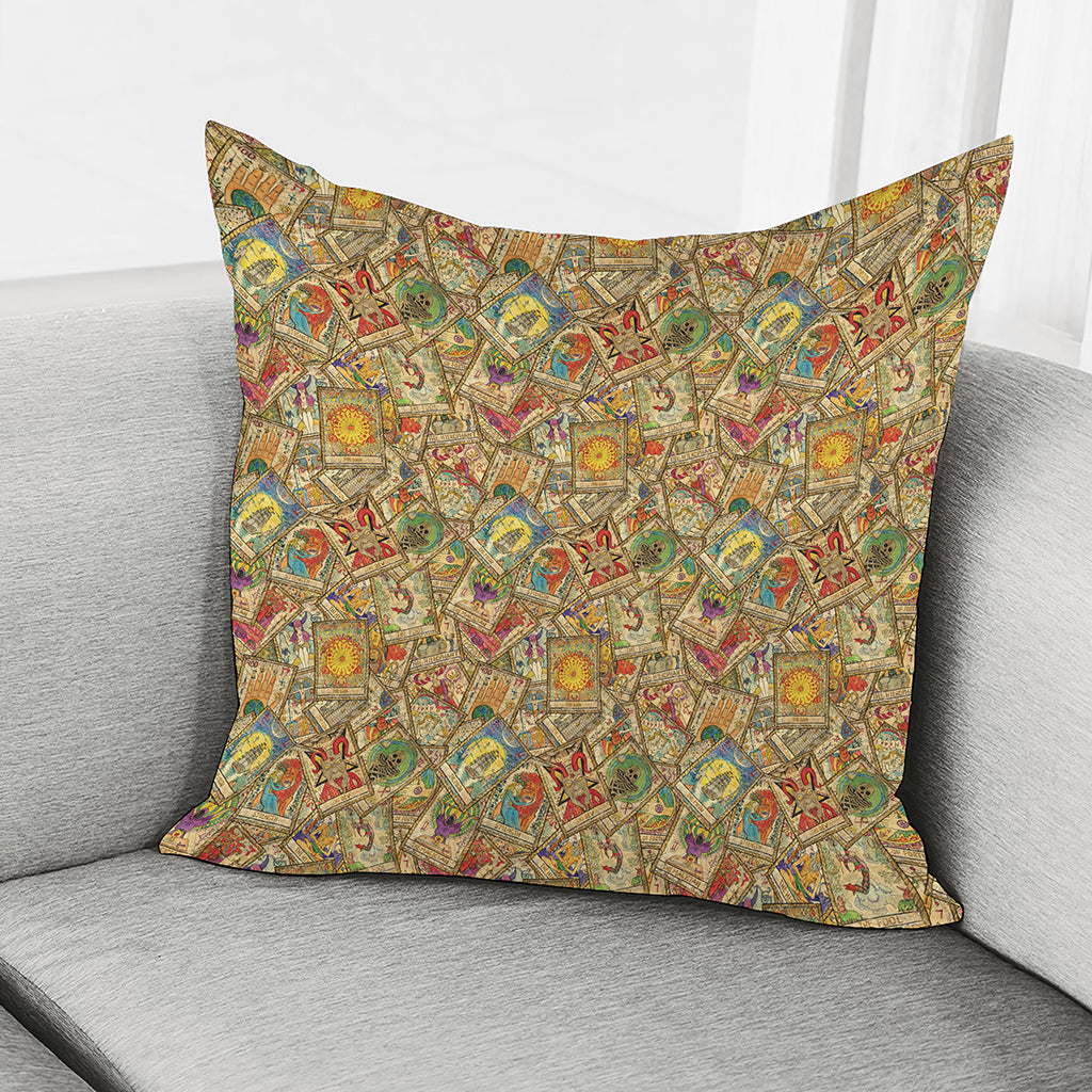 Vintage Wicca Tarot Card Print Pillow Cover