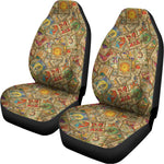 Vintage Wicca Tarot Card Print Universal Fit Car Seat Covers
