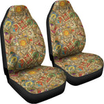 Vintage Wicca Tarot Card Print Universal Fit Car Seat Covers
