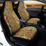 Vintage Wicca Tarot Card Print Universal Fit Car Seat Covers