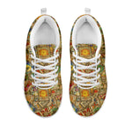 Vintage Wicca Tarot Card Print White Sneakers