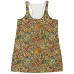 Vintage Wicca Tarot Card Print Women's Racerback Tank Top