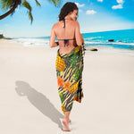 Vintage Zebra Pineapple Pattern Print Beach Sarong Wrap
