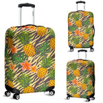 Vintage Zebra Pineapple Pattern Print Luggage Cover GearFrost