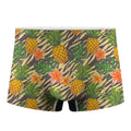 Vintage Zebra Pineapple Pattern Print Men's Boxer Briefs