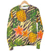 Vintage Zebra Pineapple Pattern Print Men's Crewneck Sweatshirt GearFrost
