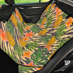 Vintage Zebra Pineapple Pattern Print Pet Car Back Seat Cover