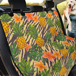 Vintage Zebra Pineapple Pattern Print Pet Car Back Seat Cover