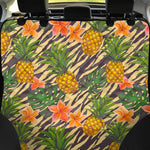 Vintage Zebra Pineapple Pattern Print Pet Car Back Seat Cover