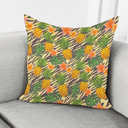 Vintage Zebra Pineapple Pattern Print Pillow Cover