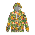 Vintage Zebra Pineapple Pattern Print Pullover Hoodie