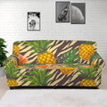 Vintage Zebra Pineapple Pattern Print Sofa Cover
