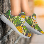 Vintage Zebra Pineapple Pattern Print Sport Shoes GearFrost