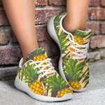 Vintage Zebra Pineapple Pattern Print Sport Shoes GearFrost