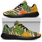 Vintage Zebra Pineapple Pattern Print Sport Shoes GearFrost