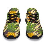 Vintage Zebra Pineapple Pattern Print Sport Shoes GearFrost