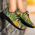 Vintage Zebra Pineapple Pattern Print Sport Shoes GearFrost